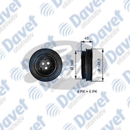 GATES TVD1138 Krank Kasnagi Ford Transit 2.2 Tdci 06-